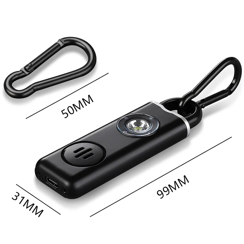 KIPRUN Noise Alarm Keychain, 130db Rechargeable Personal Alarm Keychain ...