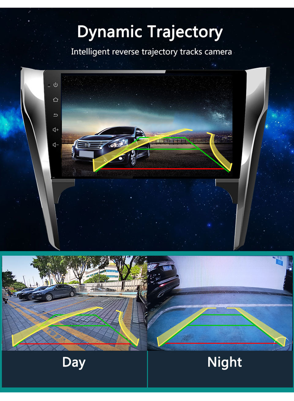 AHD Car Intelligent Dynamic Trajectory Moving Guide Parking Line Rear ...