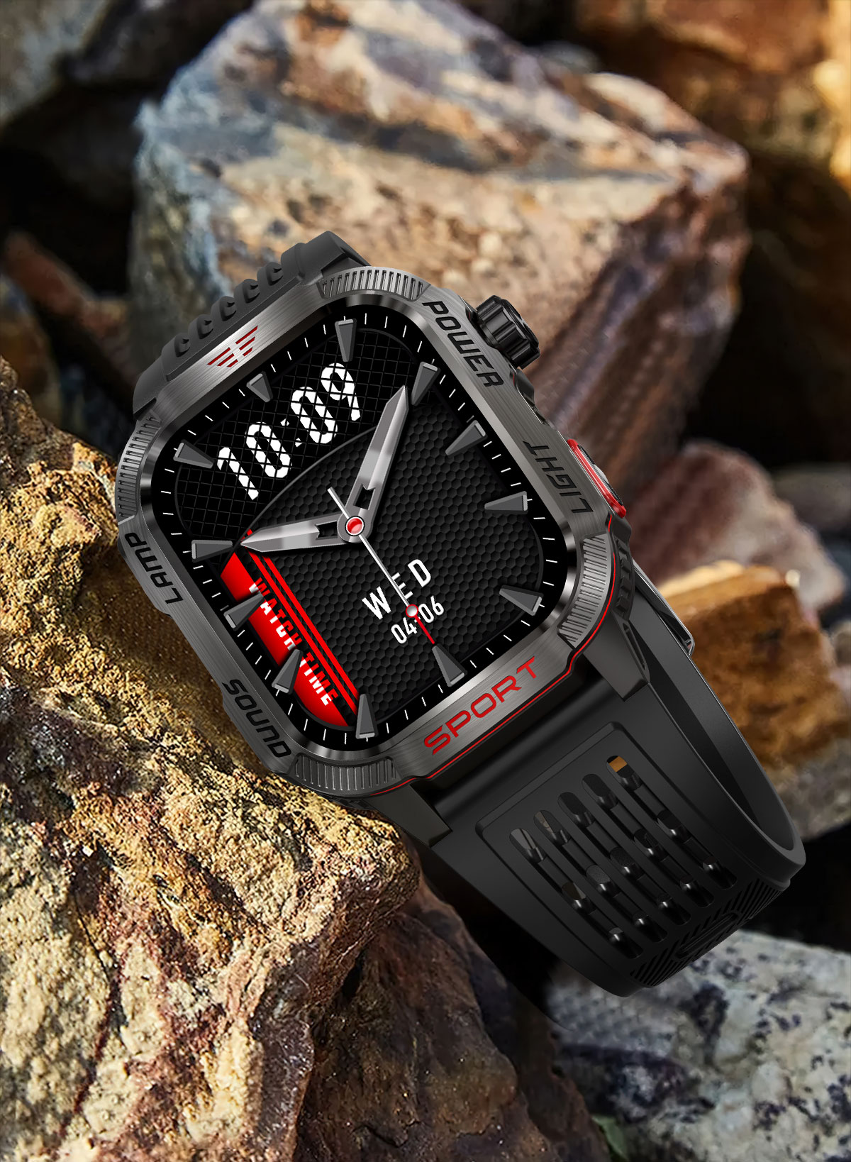 LIGE Outdoor Sports Smartwatch LED Light Flashlight 600mAh Battery ...