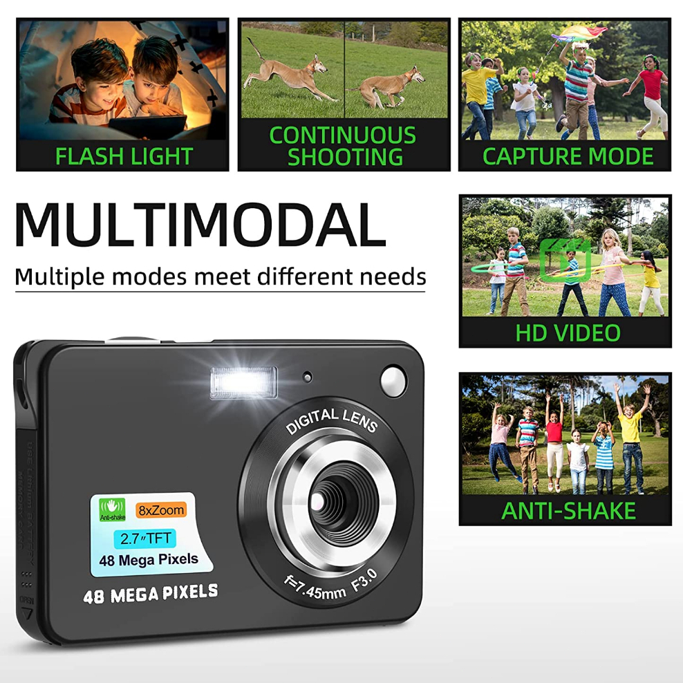 EXPOSE CCD Camera CCD 64 Million Pixel 2.7 Inch HD Screen Children ...