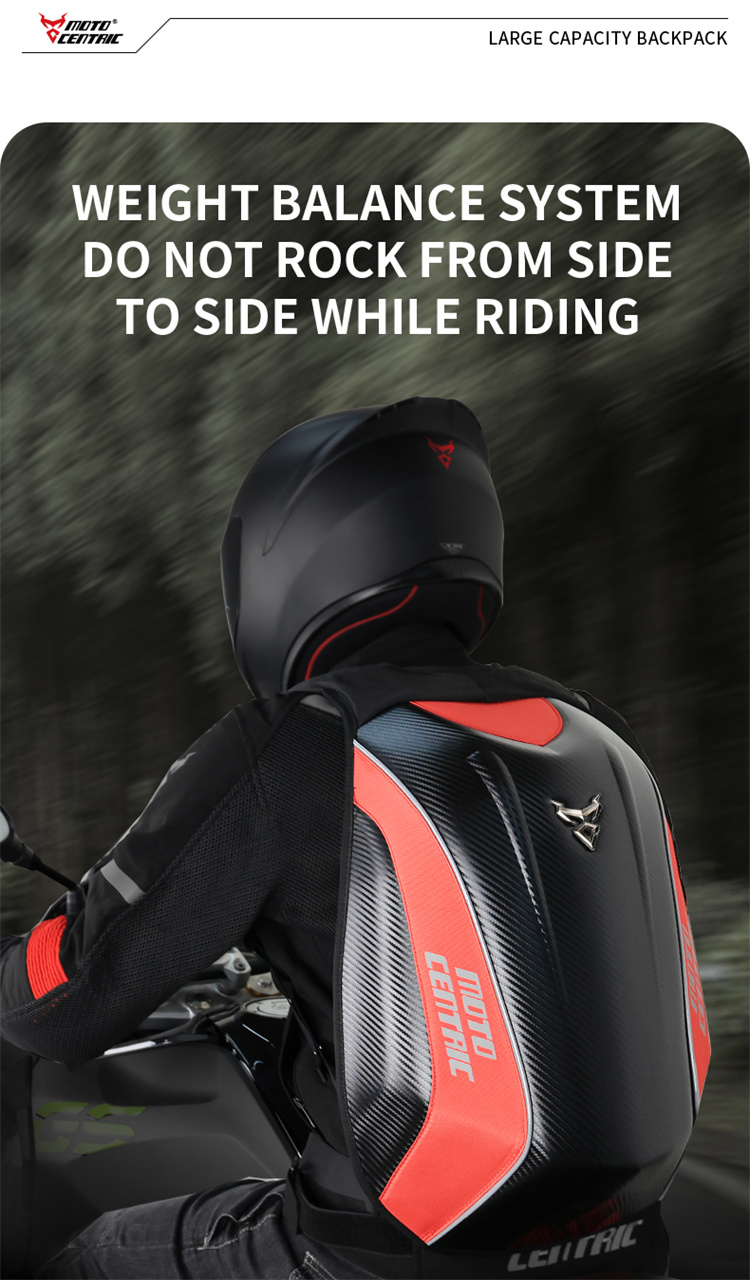 Motorcycle Backpack Waterproof Hard Shell Reflective Shoulder Bag ...