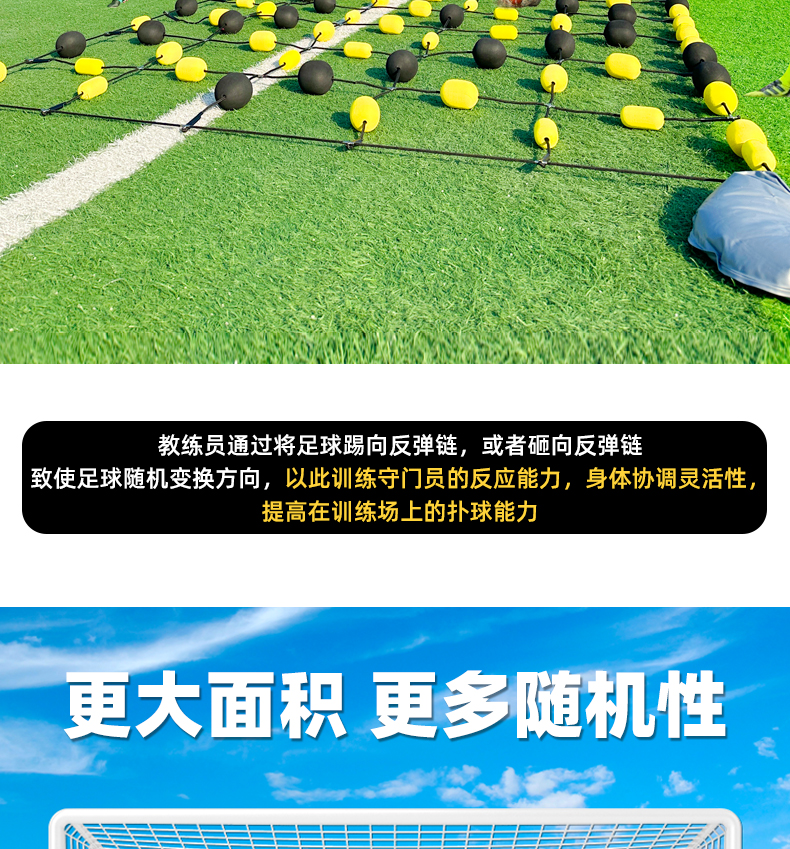 Football goalkeeper training rebound chain, goalkeeper reaction ...