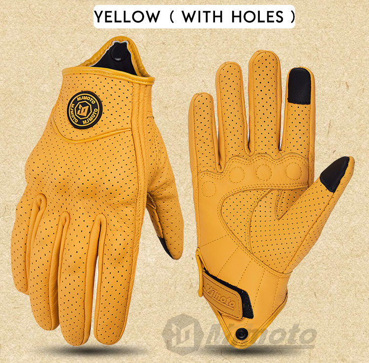 M&H Genuine Sheepskin Leather Gloves For Men - Winter Warm Driving & Motorcycle Gloves - View #2