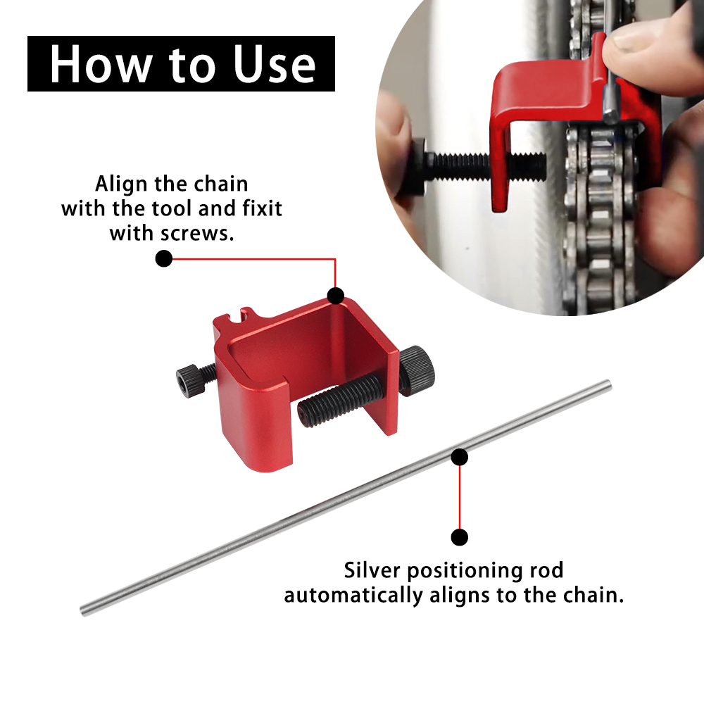 Motorcycle Chain Alignment Tool - For Up To 28mm Chains - Sprocket ...
