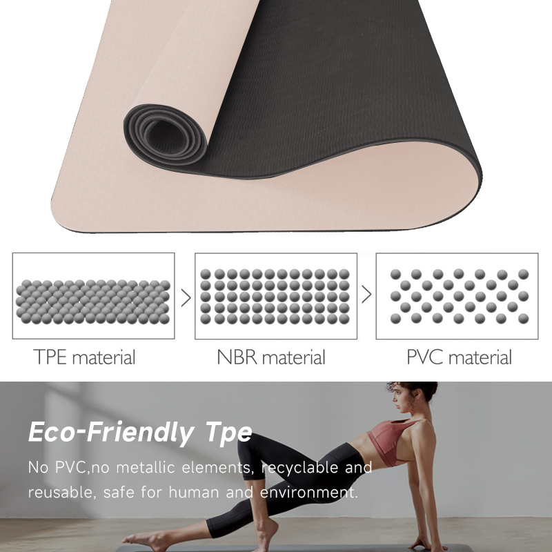 FUYOGI Yoga Mat 8MM TPE Non-Slip Fitness Tasteless Thickened Beginner ...