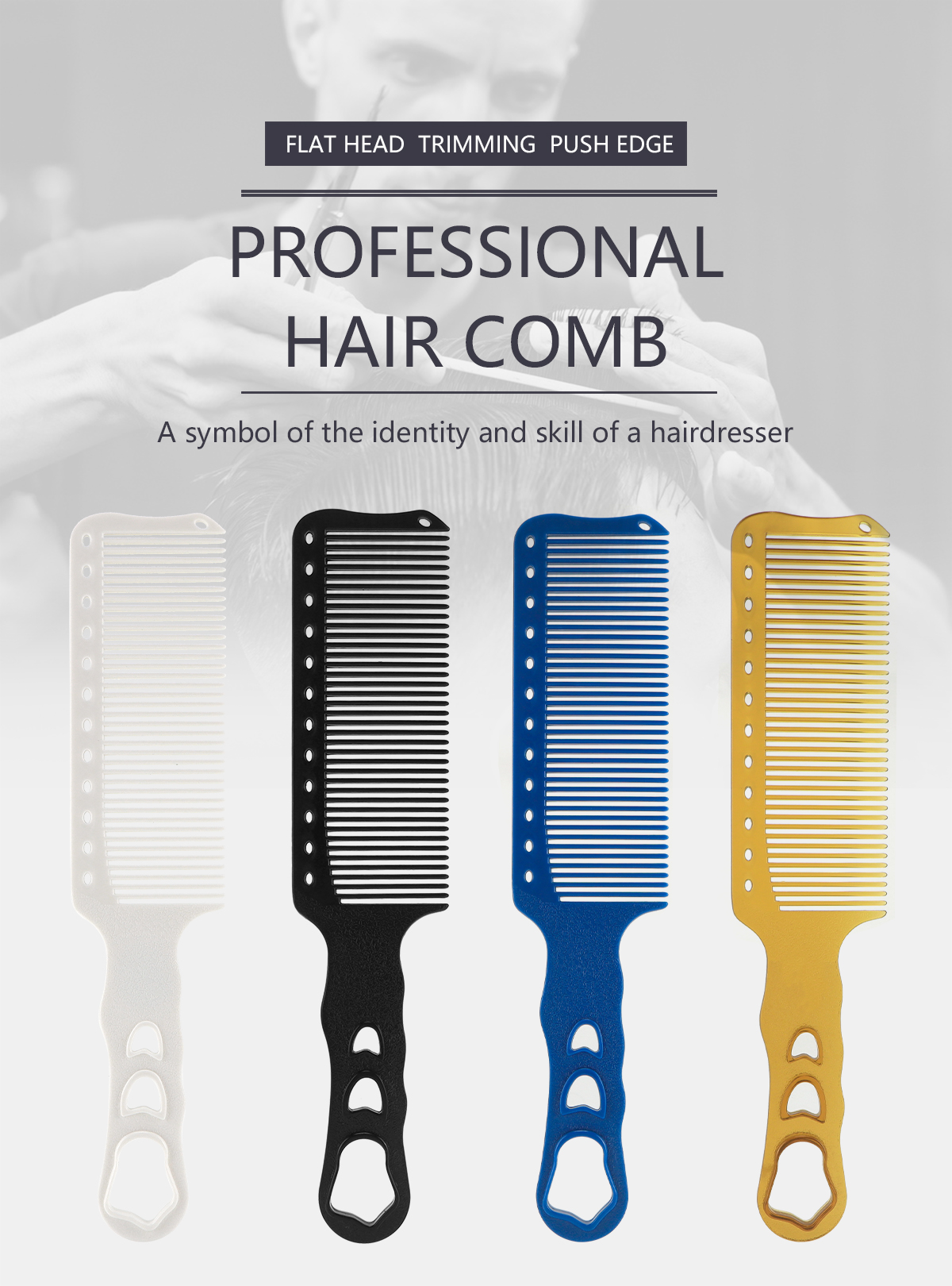 Anti Slip Handle Comb Three Hole Thin Design Anti-Static And High ...