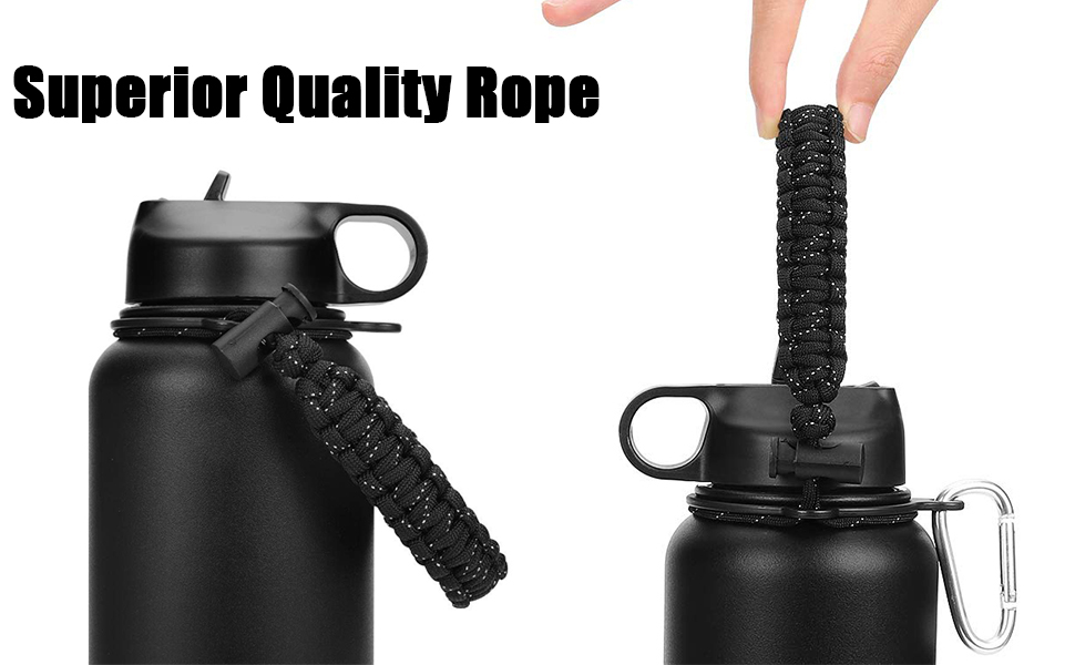 Paracord Water Bottle Handle Rope 12oz-64oz, Flask Accessories Paracord ...