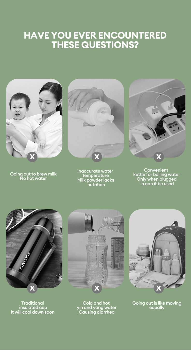 USB Charging Thermostatic Electric Kettle Baby Portable Milk Mixer