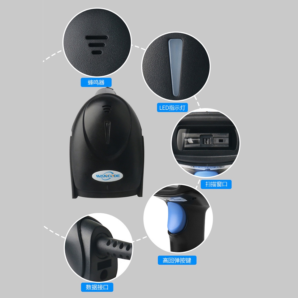 WanCode Barcode Scanner 2D and 1D QR Code Wireless Hi-Speed Support ...