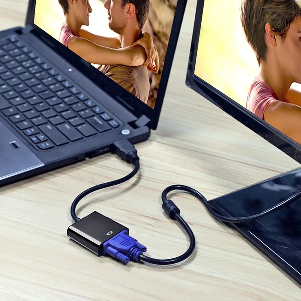 HDMI to VGA Adapter Full 1080P HDTV Converter Cable for PC Laptop ...