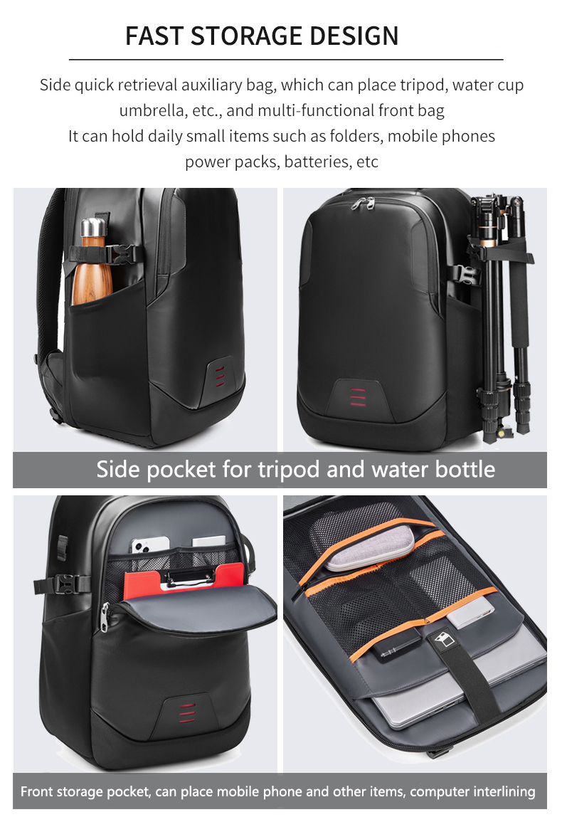 OUTWALK Large Capacity Camera backpack Digital Dslr Bag Waterproof ...