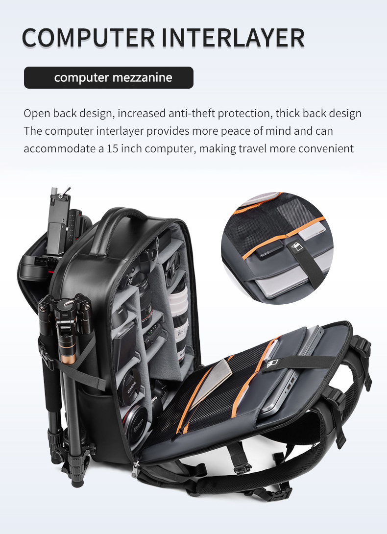 OUTWALK Large Capacity Camera backpack Digital Dslr Bag Waterproof ...