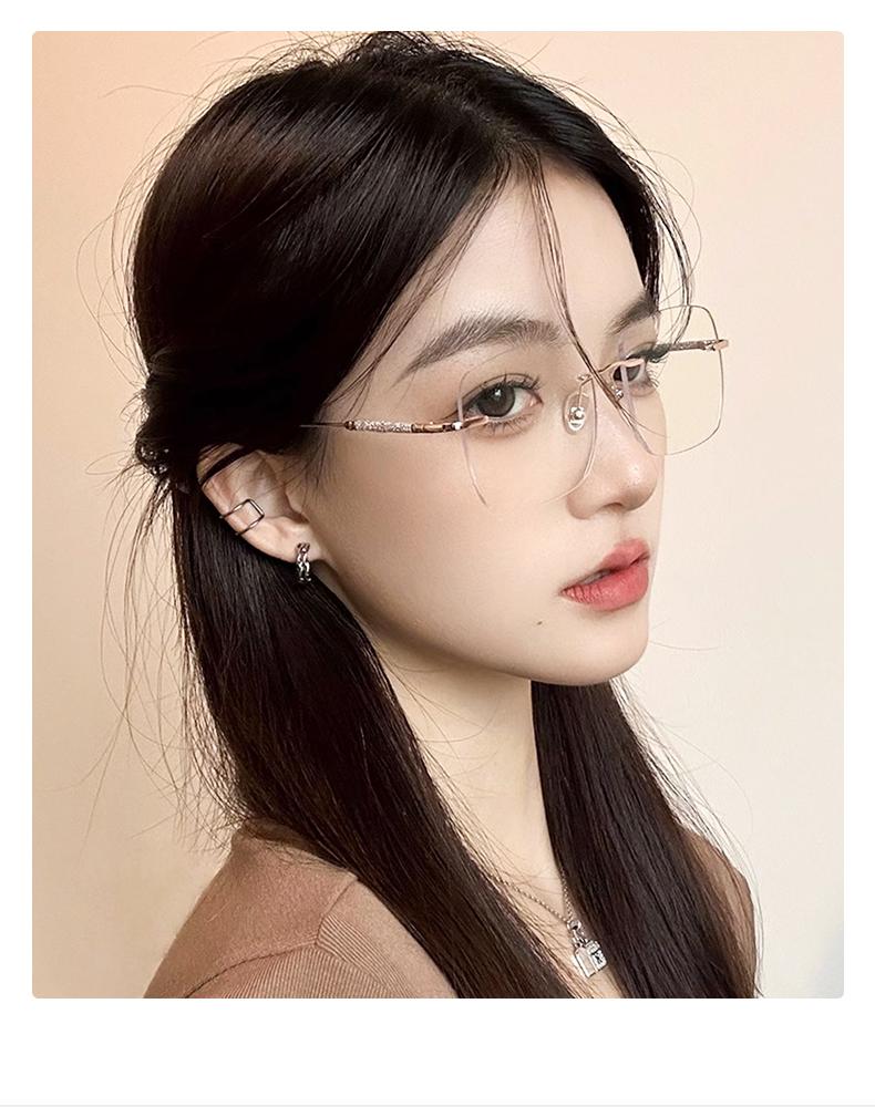 Photochromic Eyeglasses Anti Radiation Frameless Glasses For Women ...