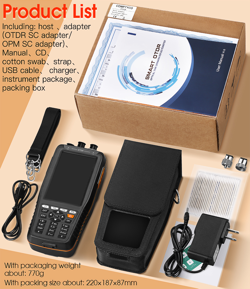 AUA28U simple OTDR optical time domain reflectometer fiber optic cable ...
