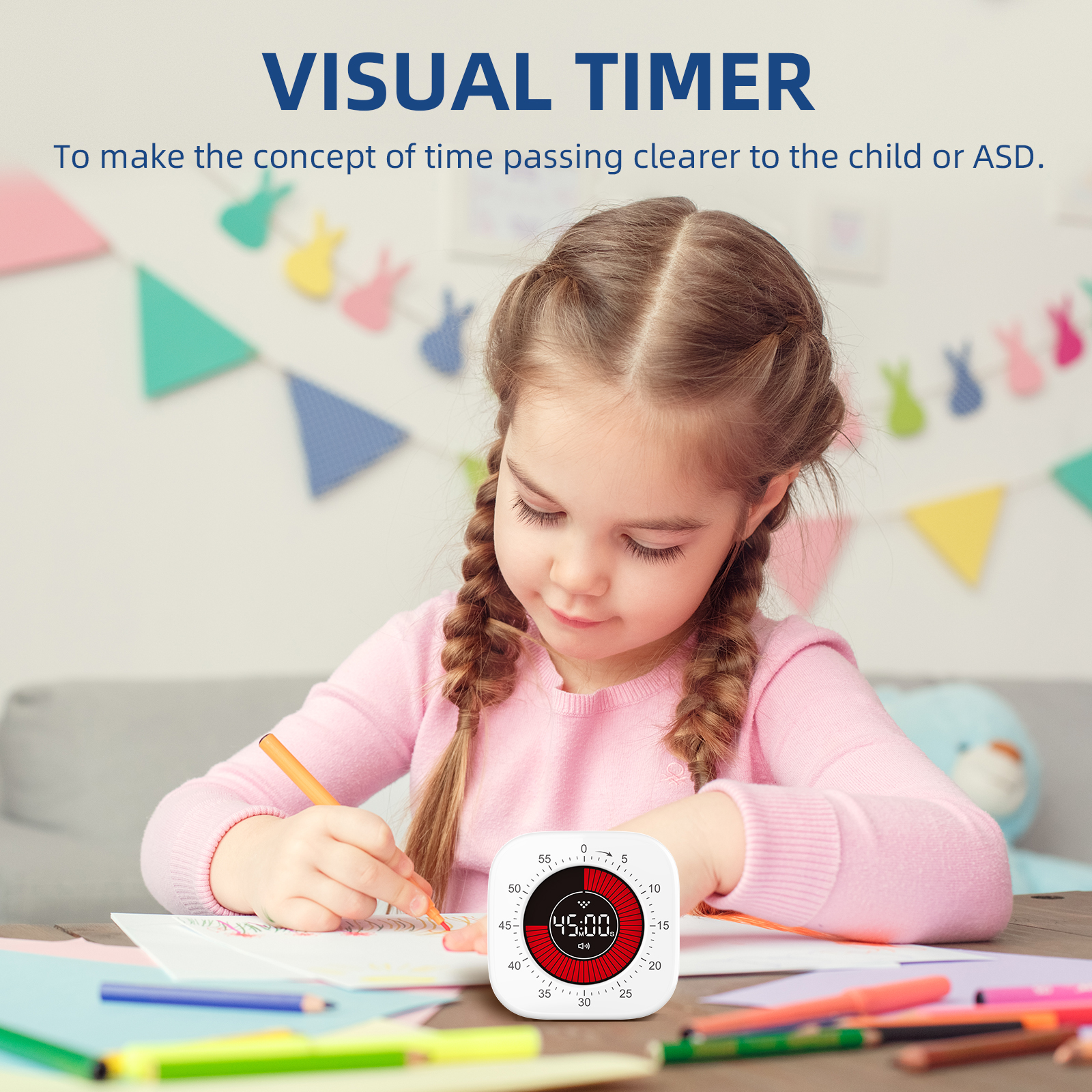 Visual Timer Magnetic Standing Rechargeable Digital Timers for Study ...