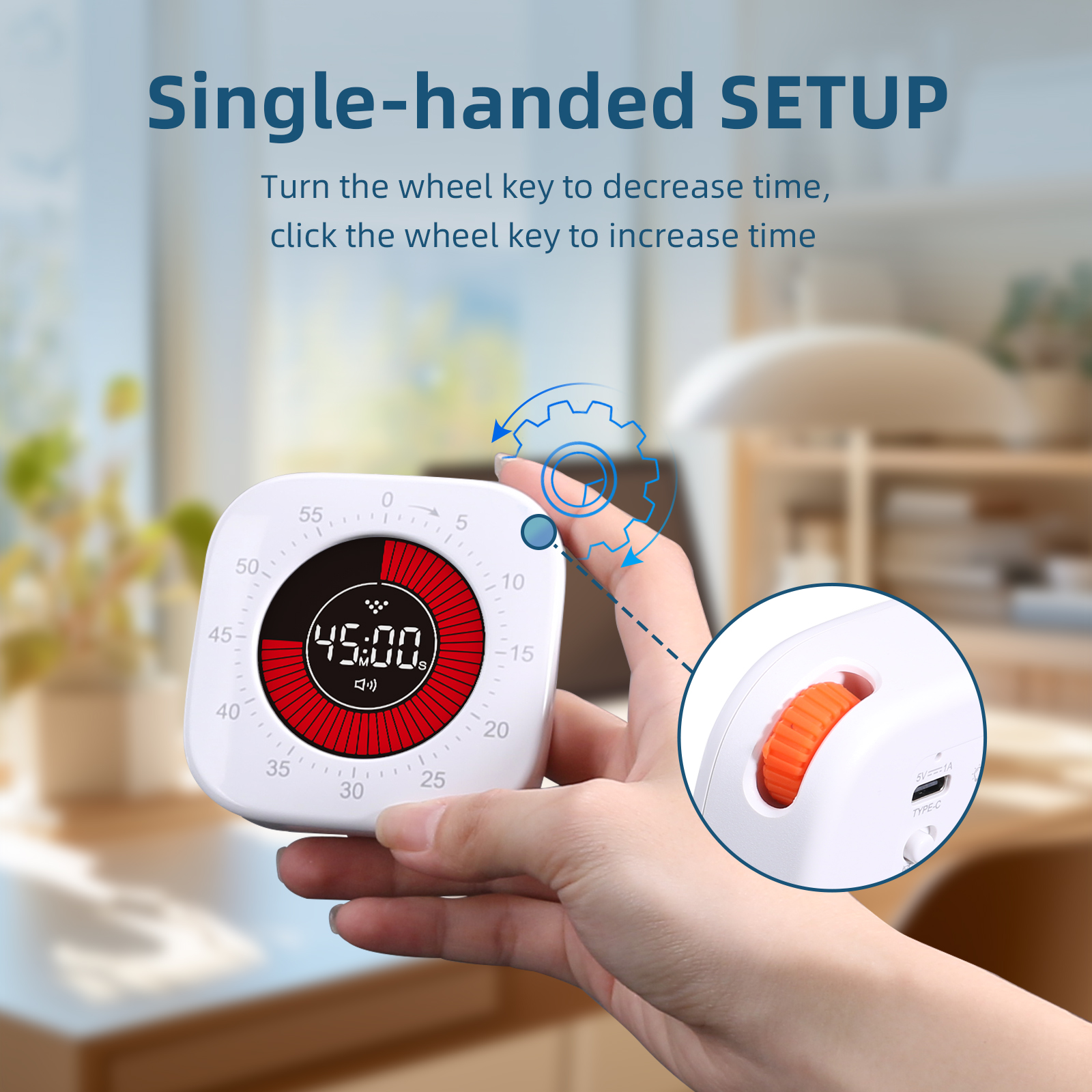 Visual Timer Magnetic Standing Rechargeable Digital Timers for Study ...