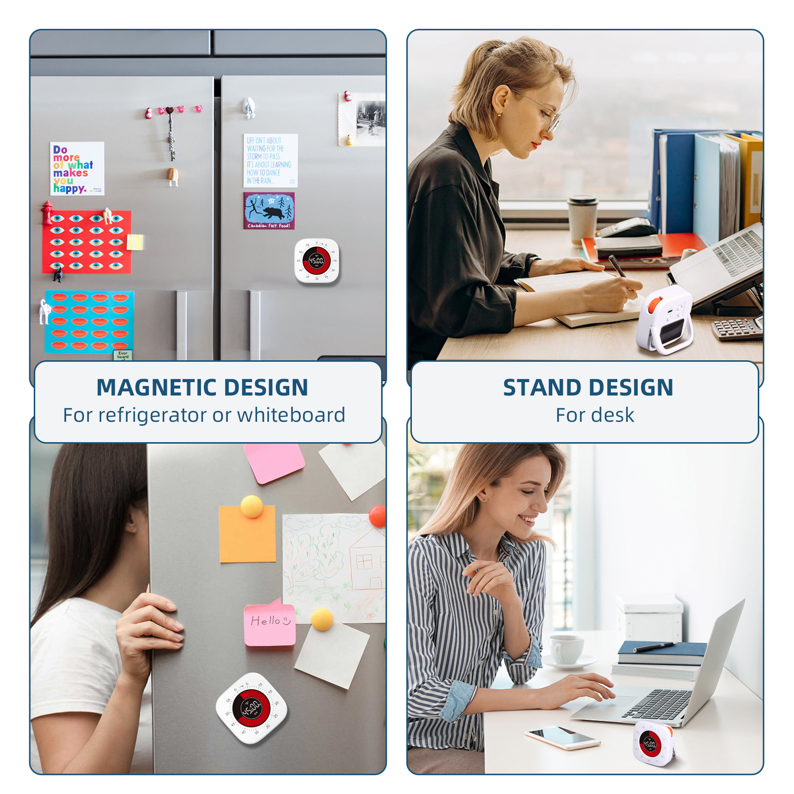 Visual Timer Magnetic Standing Rechargeable Digital Timers for Study ...
