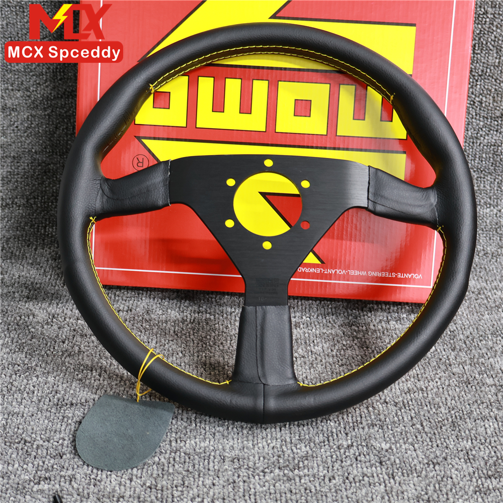 Spoon v1 Steering Wheel 14inch 350mm Sport Black Genuine Leather Drift ...