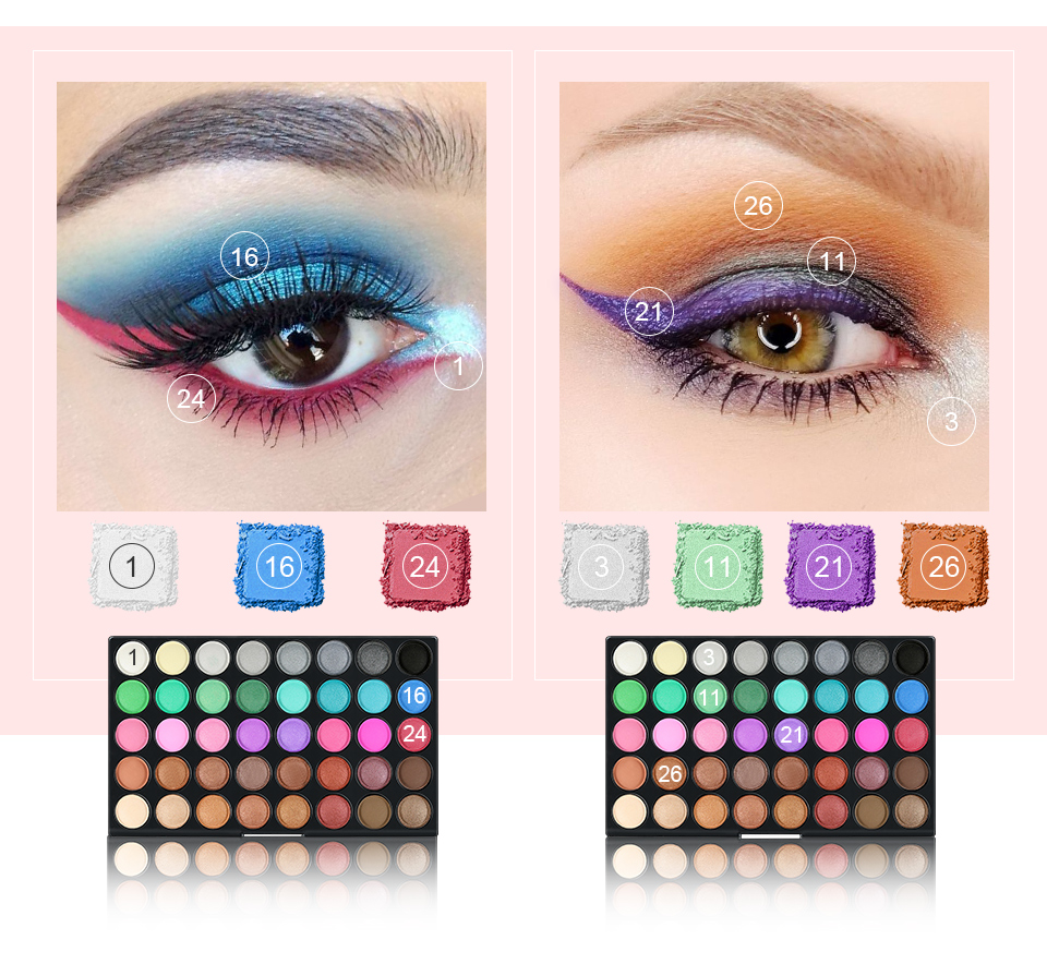 120 Color Eyeshadow Palette Eye Shadow Matte Shimmer Makeup Pallet ...