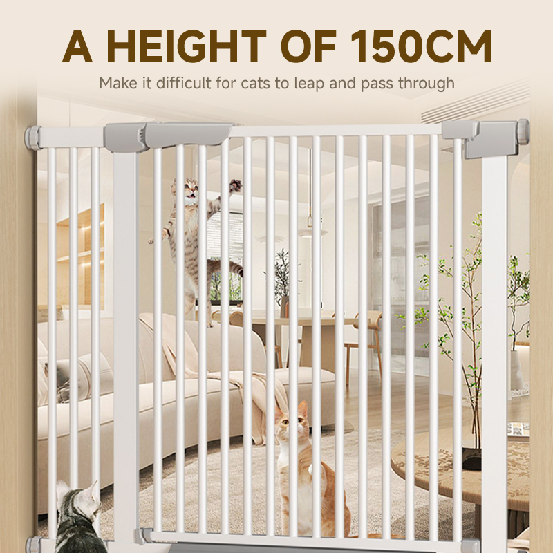 Cat Fence 150CM Extra Tall Cat Gate,Super Wide Auto Close Pet Gate ...