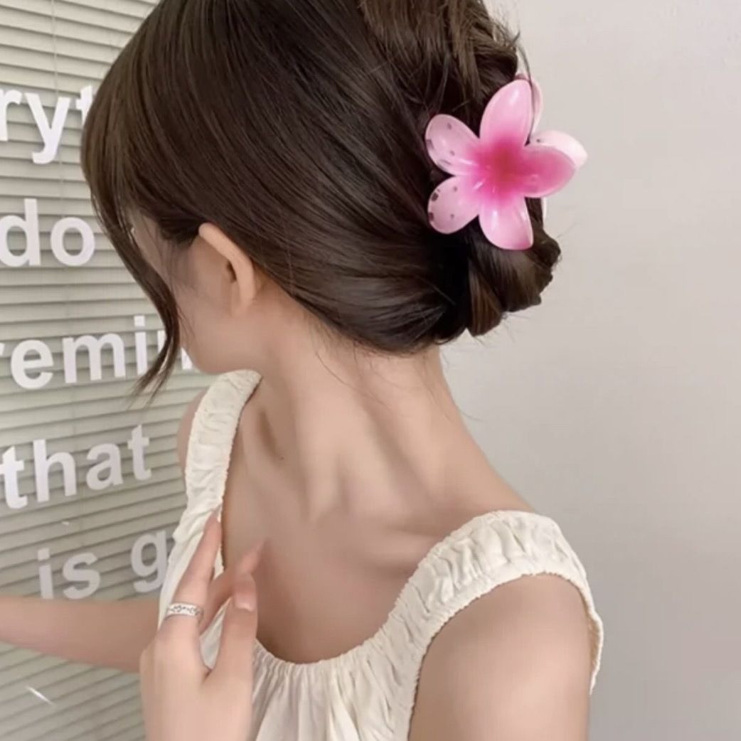 Korean New Hairclip Fashionable Flower Hair Pin High-Grade Gradient ...