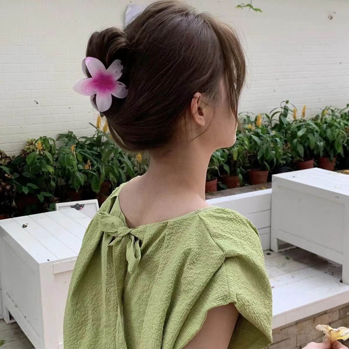 Korean New Hairclip Fashionable Flower Hair Pin High-Grade Gradient ...