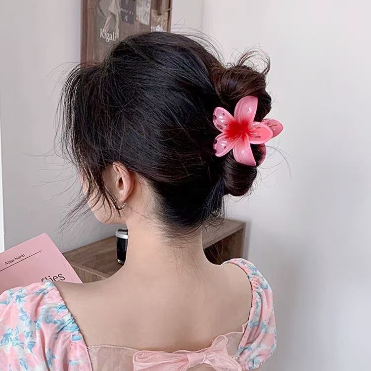 Korean New Hairclip Fashionable Flower Hair Pin High-Grade Gradient ...