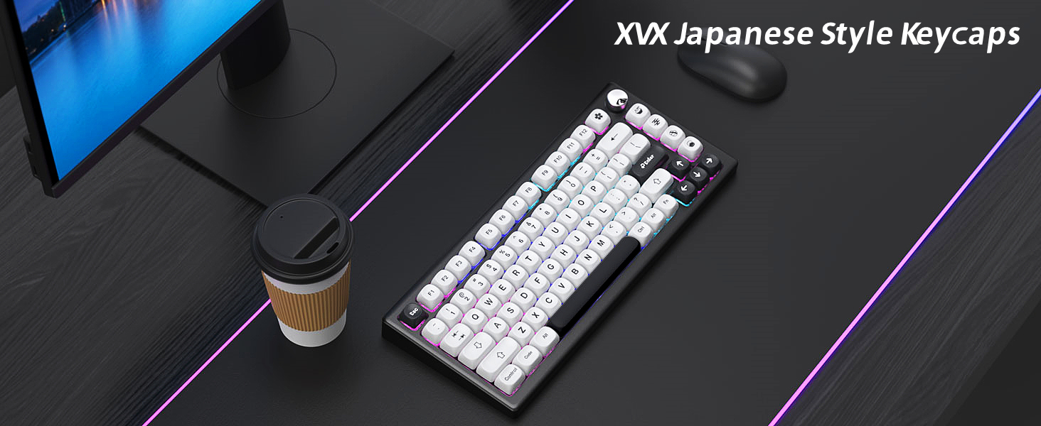 WOMIER 142 Keys MOA Profile Dye-Sub PBT Keycap Set Customized Gaming ...
