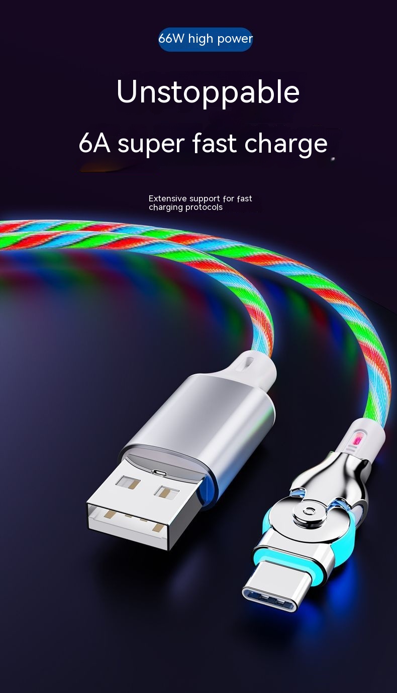 Streamer Lights Elbow 180°Rotating Cable LED Flowing Lights Fast Data ...