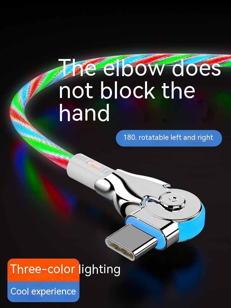 Streamer Lights Elbow 180°Rotating Cable LED Flowing Lights Fast Data ...
