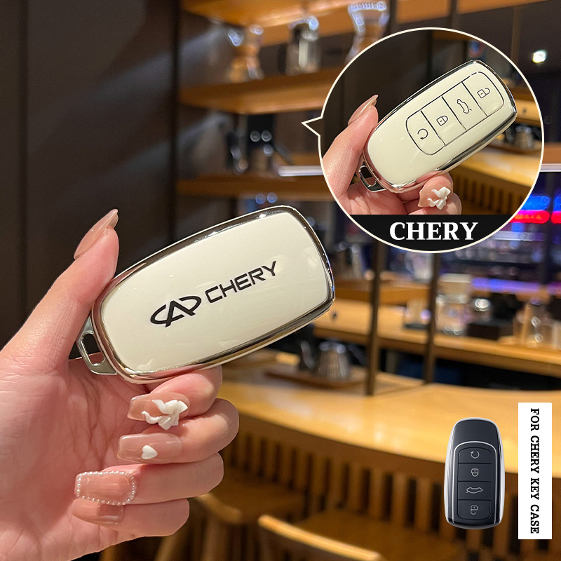 Custodia Chiave Auto In TPU Per Chery Tiggo 8 Pro, 5 Plus, 7 Pro, Colore Nero, Morbida E Precisa, Protezione Anti Graffio