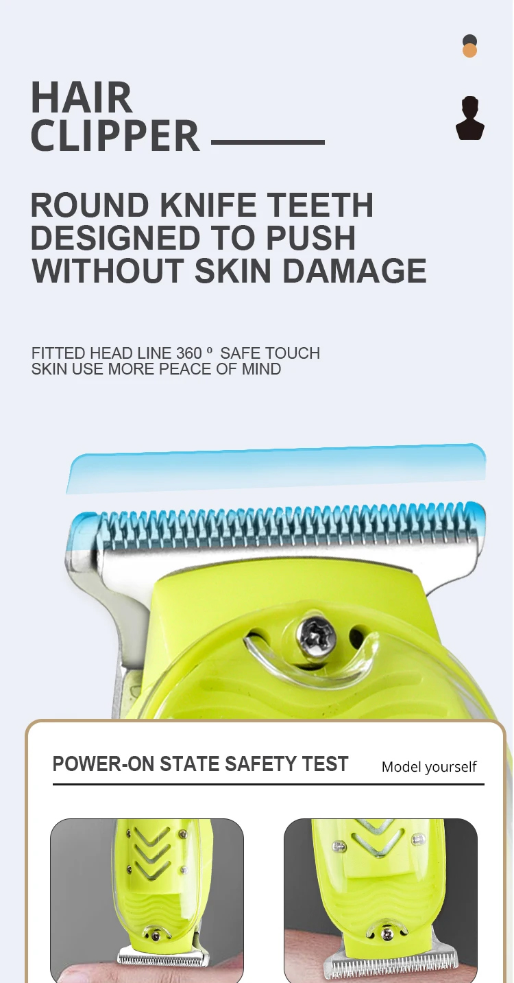 New Transparent Trimmer Power Display Small Silent Electric Hair ...
