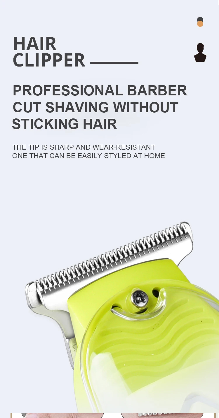 New Transparent Trimmer Power Display Small Silent Electric Hair ...