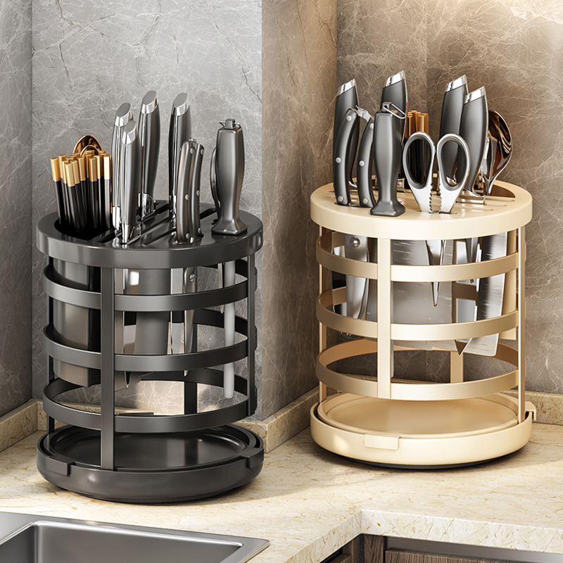 Cutlery Holder 360° Knife Holder Rack Spoon Fork Chopstick Cutlery ...
