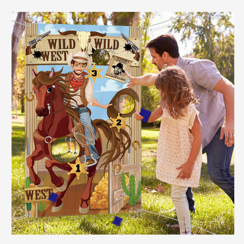 Western Party Cowboy Toss (with 3 bean bags), Western Themed Activities ...