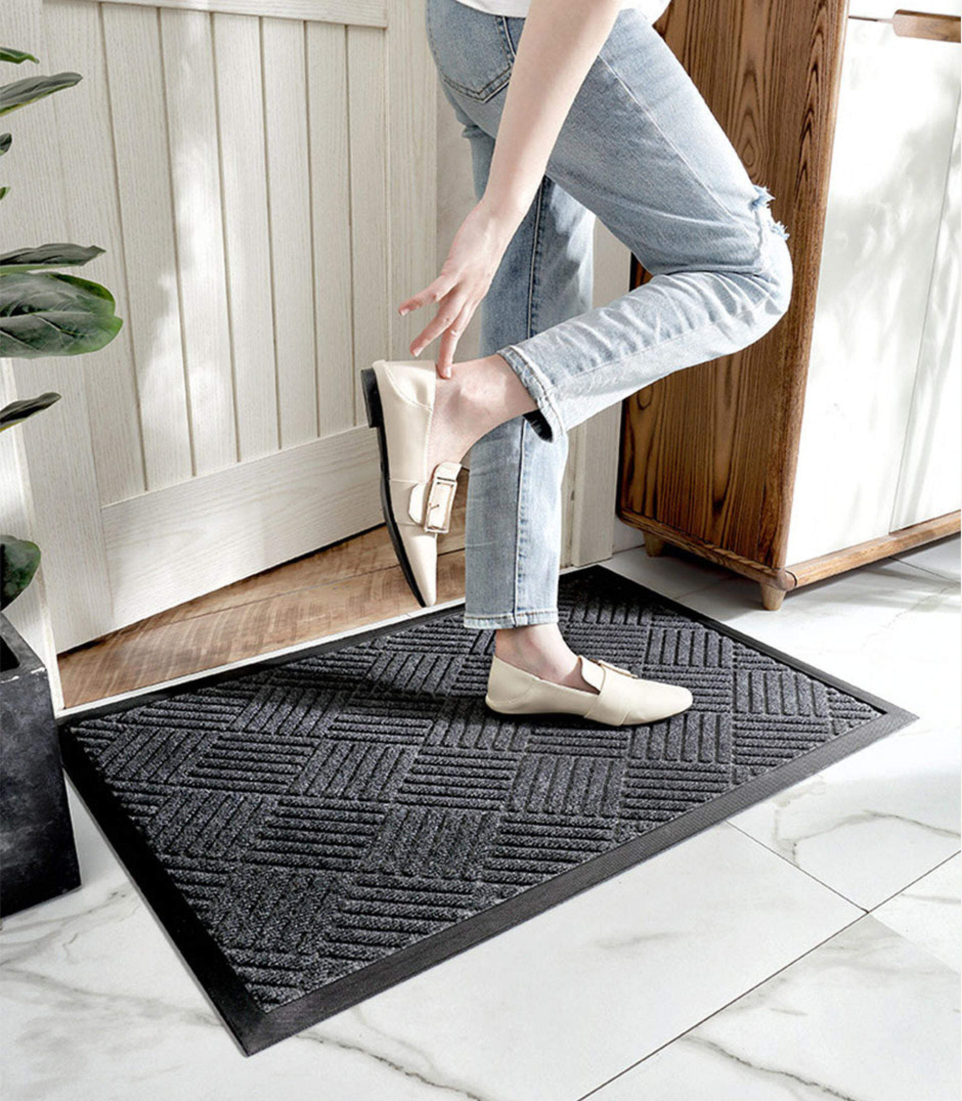 PREMIUM QUALITY Door Mat Non-Slip Entrance Floor Mat Outdoor Front Door ...