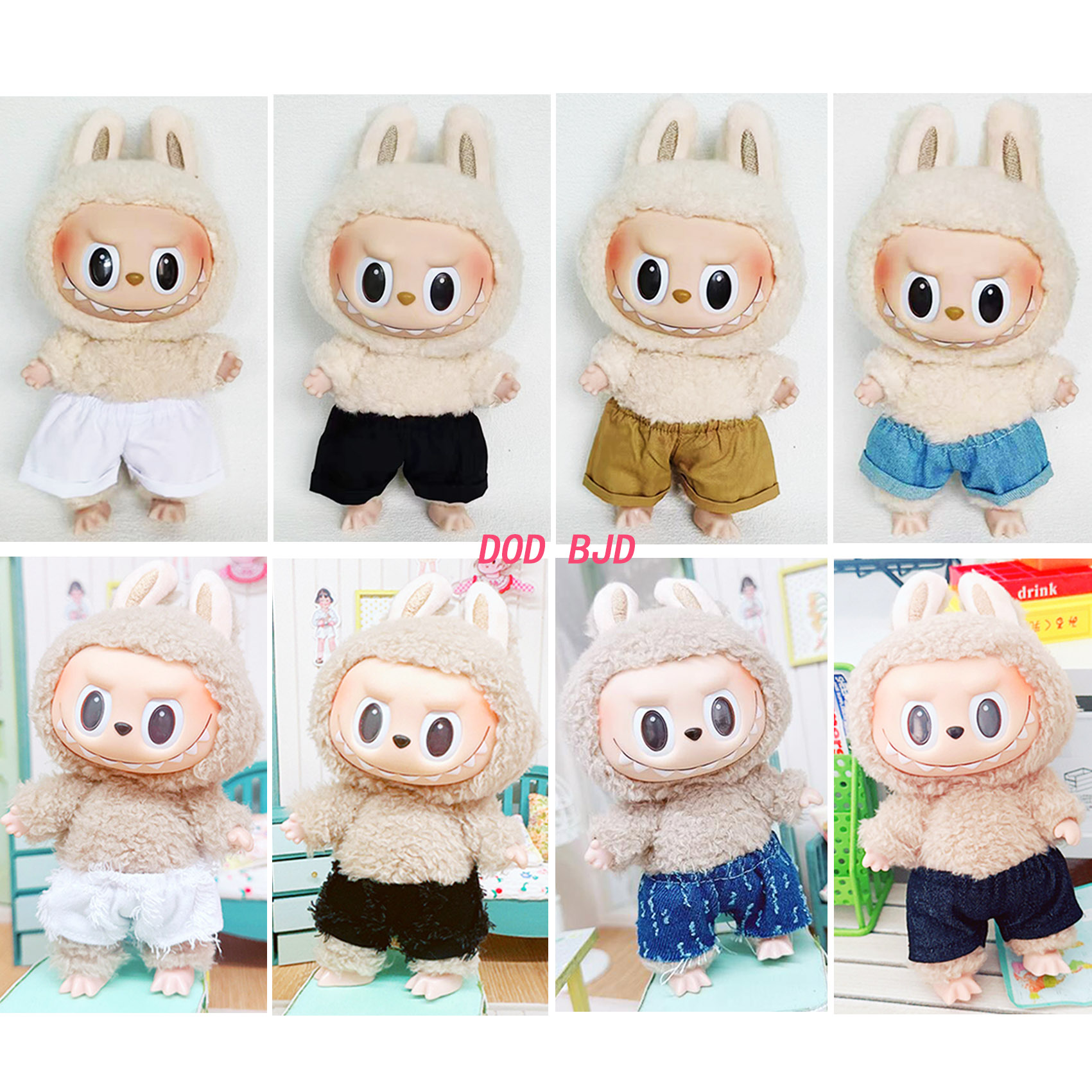 15cm 17cm Labubu clothes pants shorts Baby Three Cute Bunny Lulu pig ...