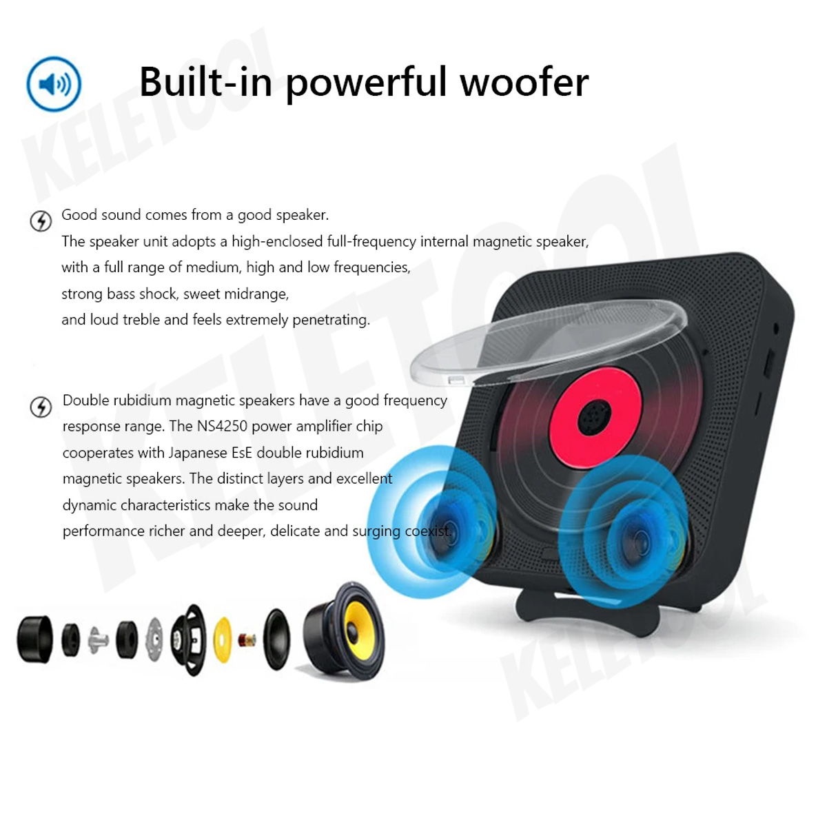 dvd player cd player Wall Mounted CD Player With Bluetooth Remote ...