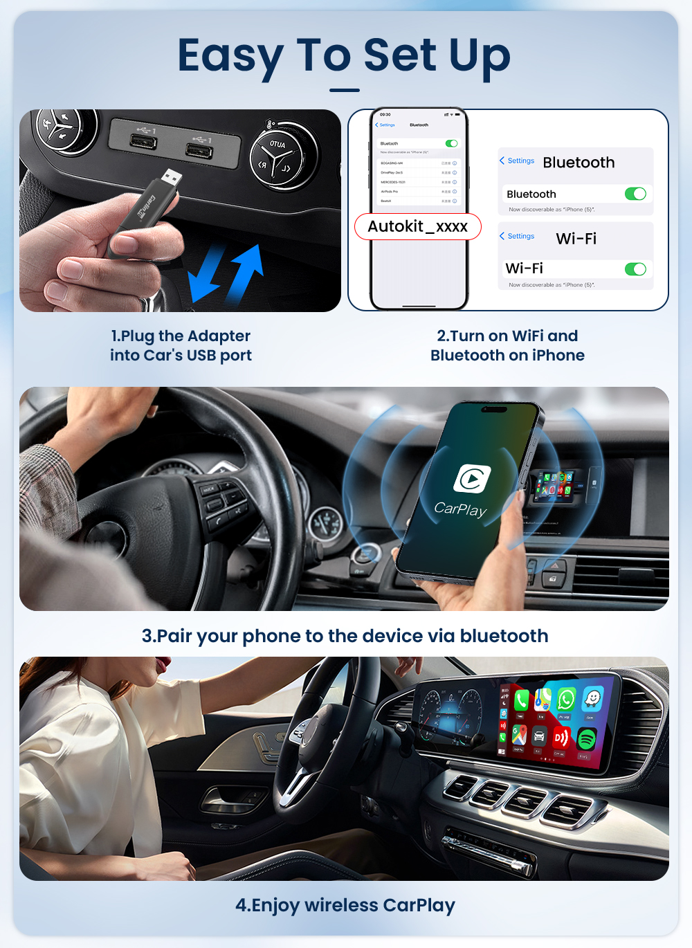 New Arrival CarlinKit Mini SE Wired CarPlay To Wireless Apple CarPlay ...
