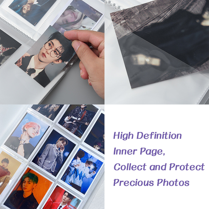 【Ship in 24h】4/9 Pocket Photocard Binder Leather Zipper Album Photocard ...