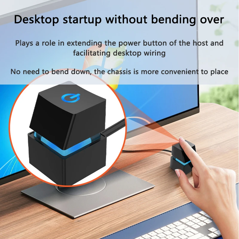 LED Lights Computer Desktop Switch PC Motherboard External Start Power ...
