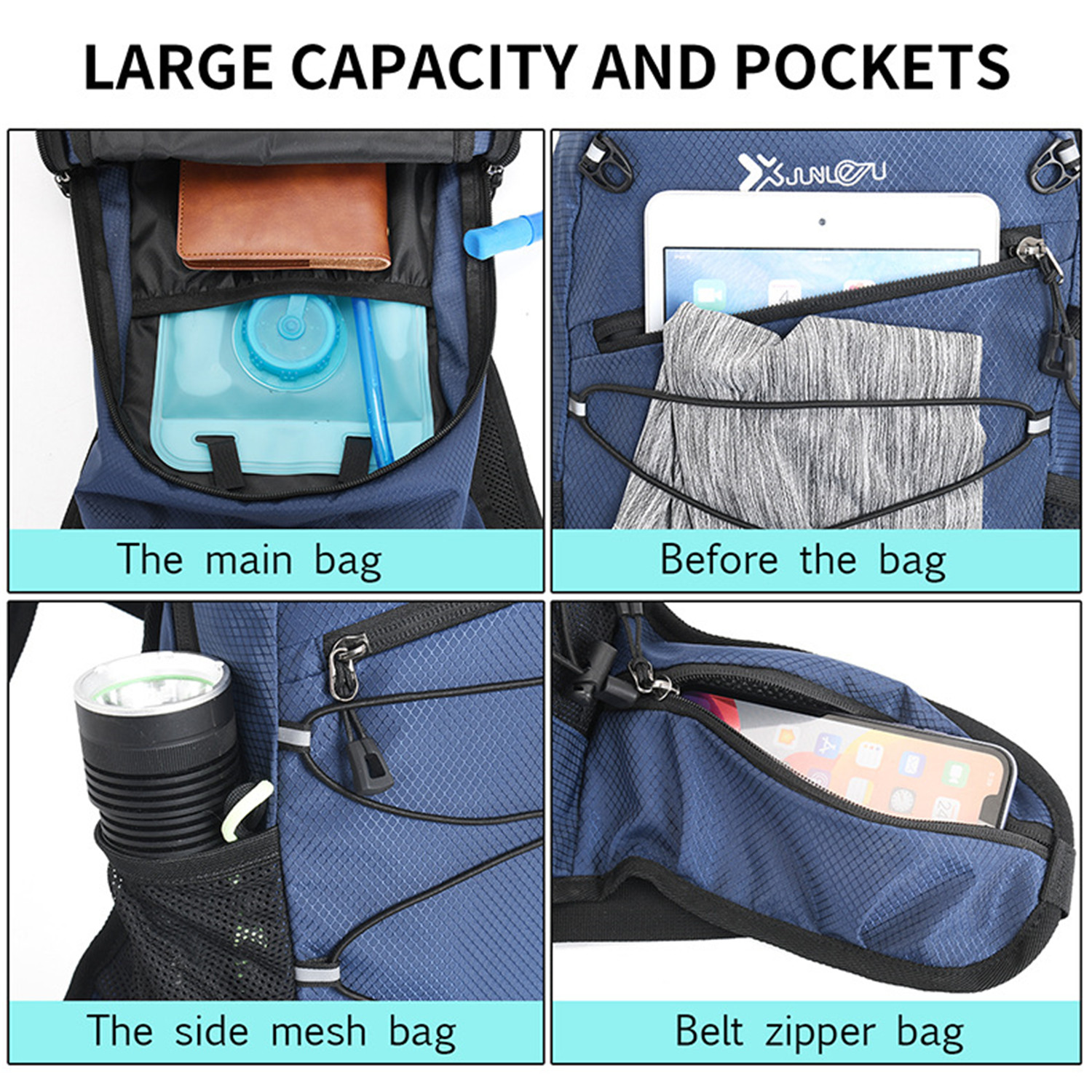 Waterproof Breathable Bicycle Cycling Backpack with Helmet Organizer ...