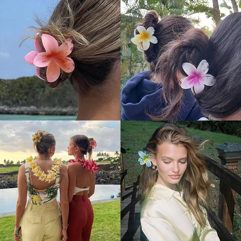 [READY STOCK]Korean New Style Hairpin Flower Hairpin Gradient Color ...