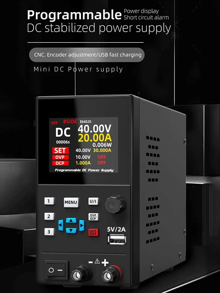 DC Regulated Power Supply Switchable Laboratory Lab Bench Adjustable ...