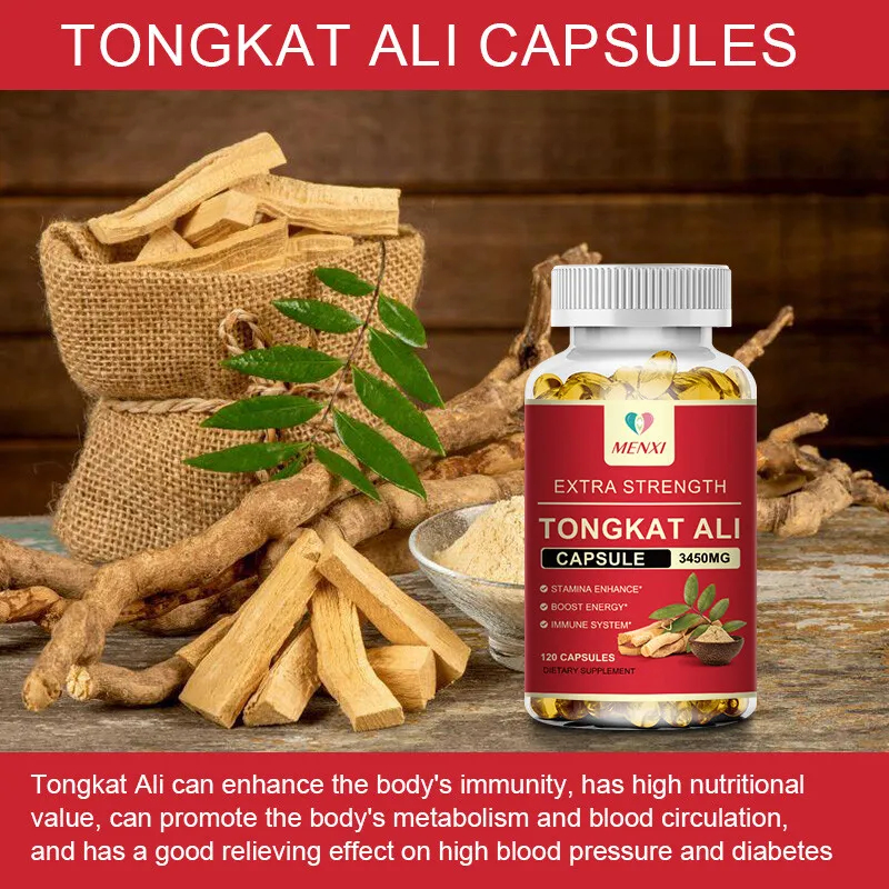 120pcs Tongkat Ali Extract Strong Capsules Natural Supplement ...