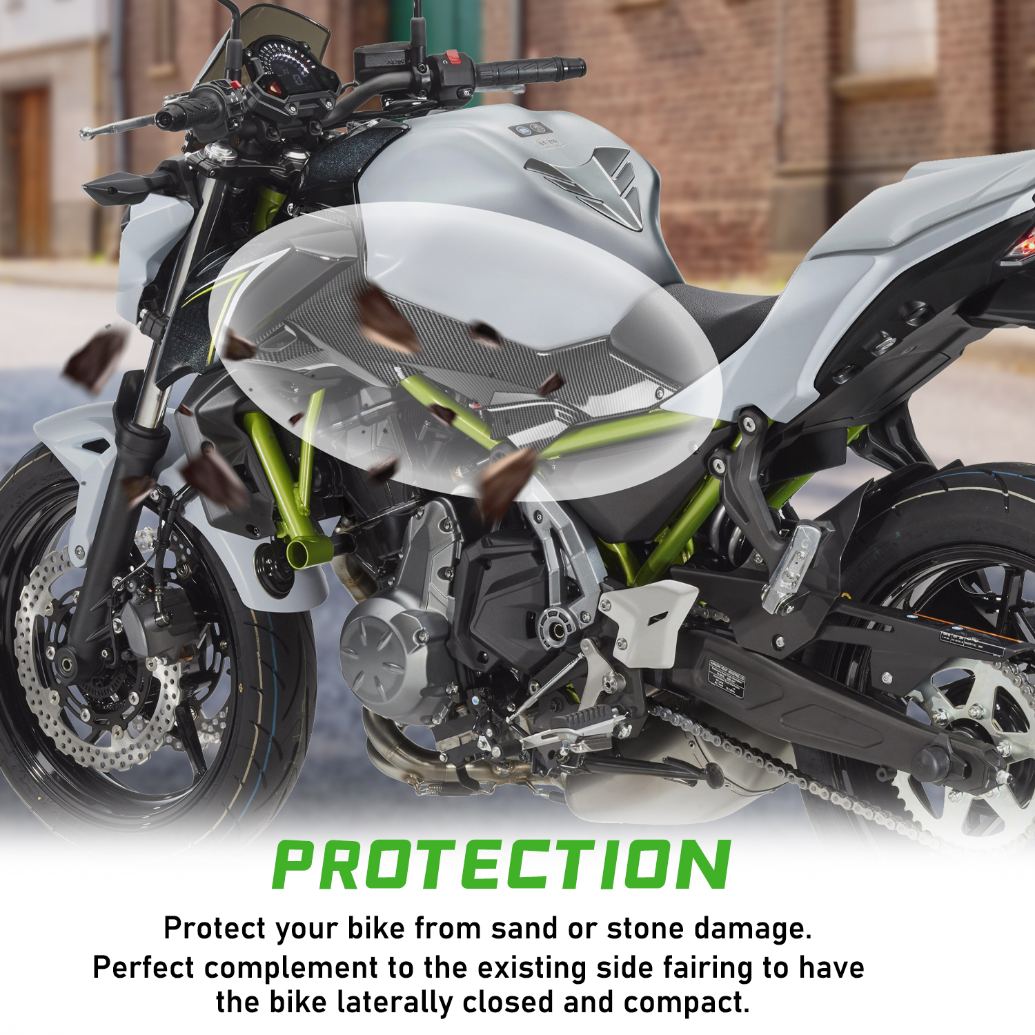 LJBKOALL Z 650 Frame Seat Side Cover for Kawasaki Z650 2017-2024 2023 ...