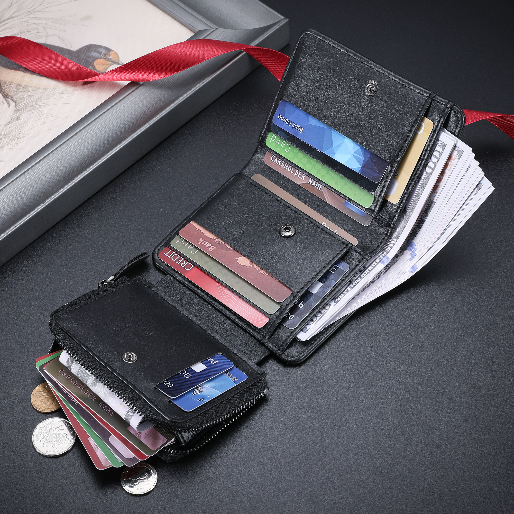 1pc Men's RFID Anti-demagnetization Retro Wallet, Multi-functional ...