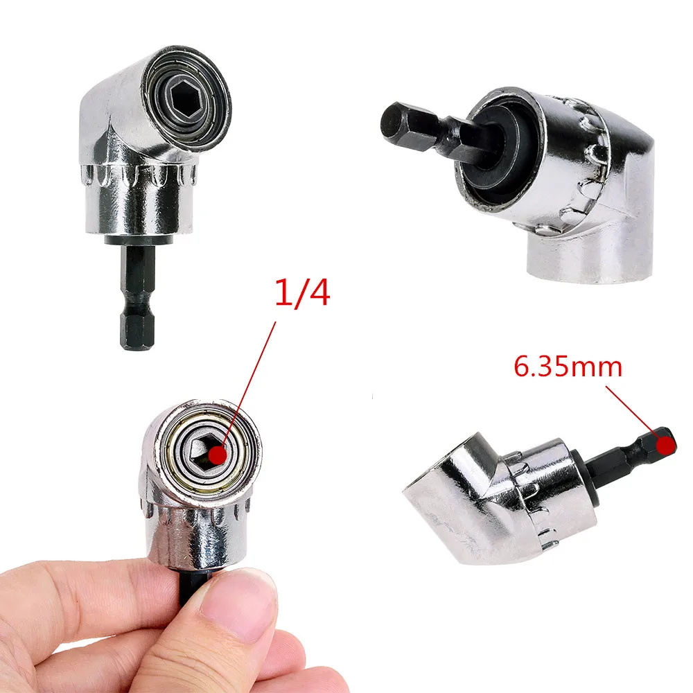 105 Degree Angle Screwdriver Set Holder Adapter Adjustable Bits Nozzles ...