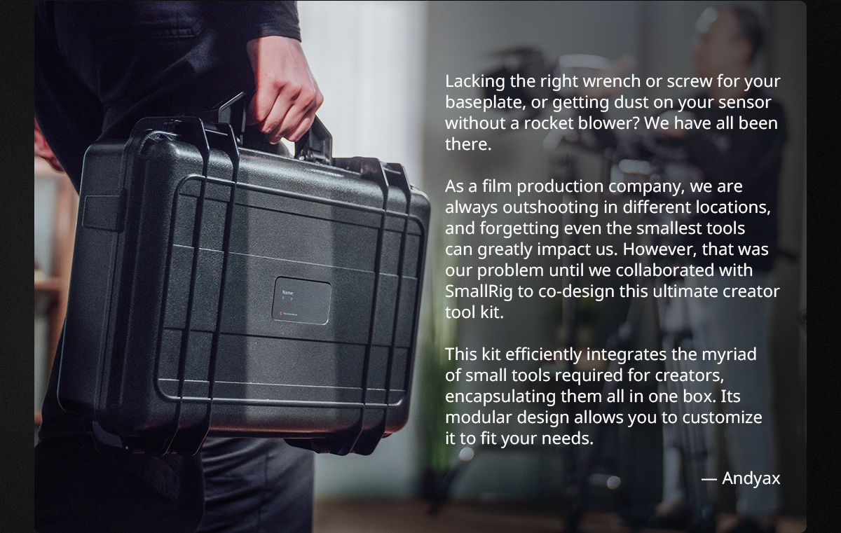 SmallRig x Andyax Toolbox for Creators, Camera Tool Box Hard Case ...