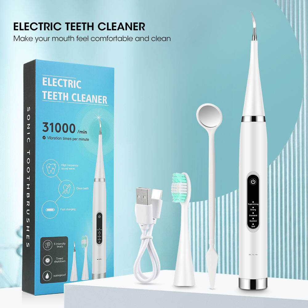 Electric Oral Irrigator Dental Scaler Tooth Cle aning Kit Calculus ...